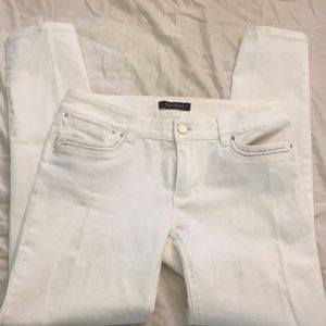 White House Black Market Skinny White w embellish